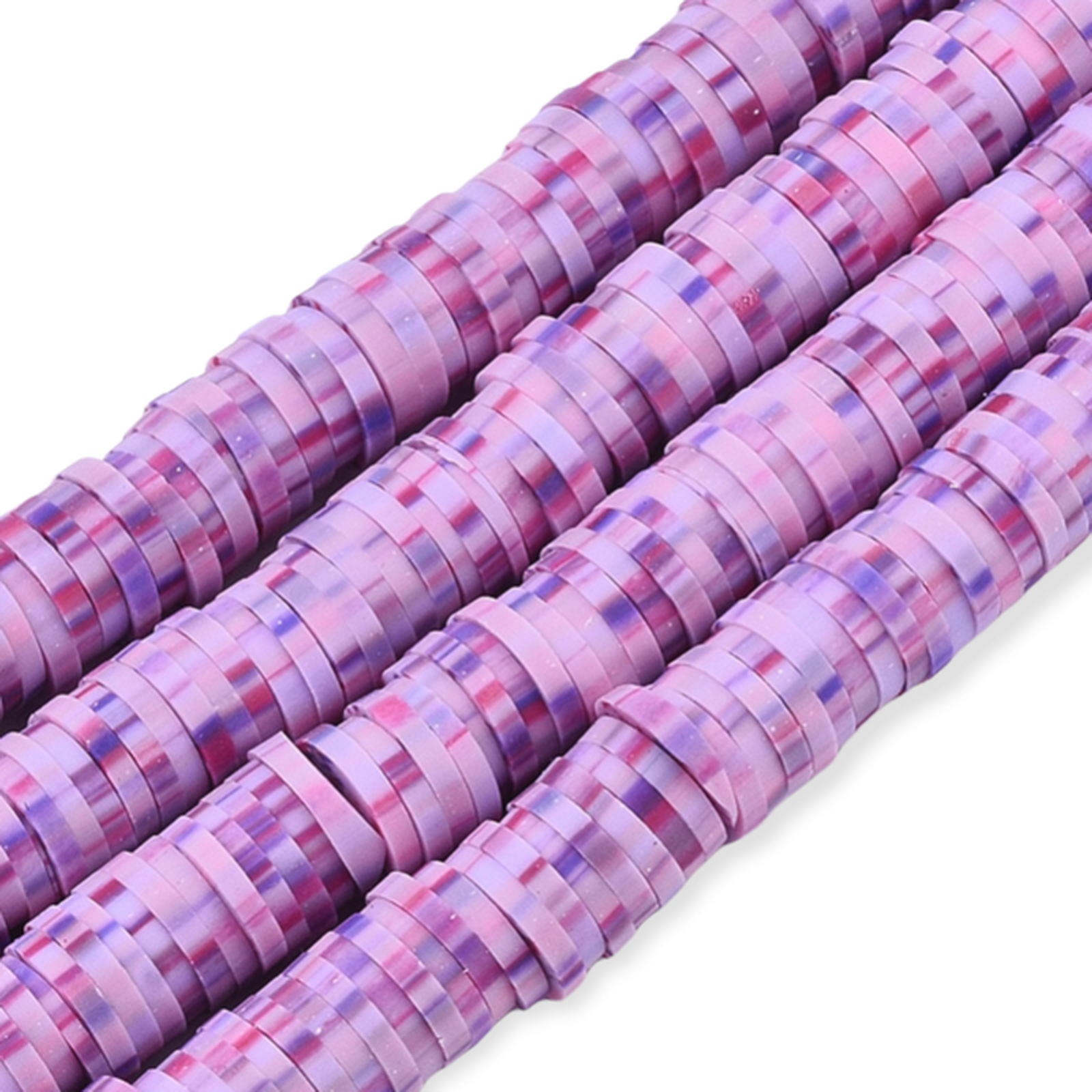 Disc kralen polymeer 6x1mm Multi Paars - ±400 stuks-Kralen-Kraaltjes van Renate