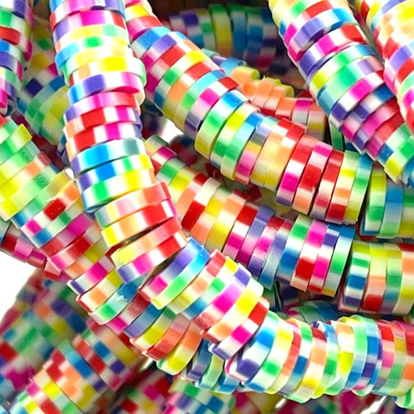 Hele streng disc kralen 6x1mm Multicolor - ±40cm-Kraaltjes van Renate