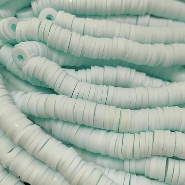 Hele streng disc kralen 6x1mm Sky Blue ±400 stuks-Kraaltjes van Renate