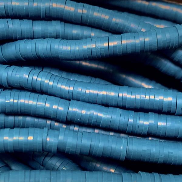 Hele streng disc kralen 6x1mm Steel blue ±400 stuks-Kralen-Kraaltjes van Renate
