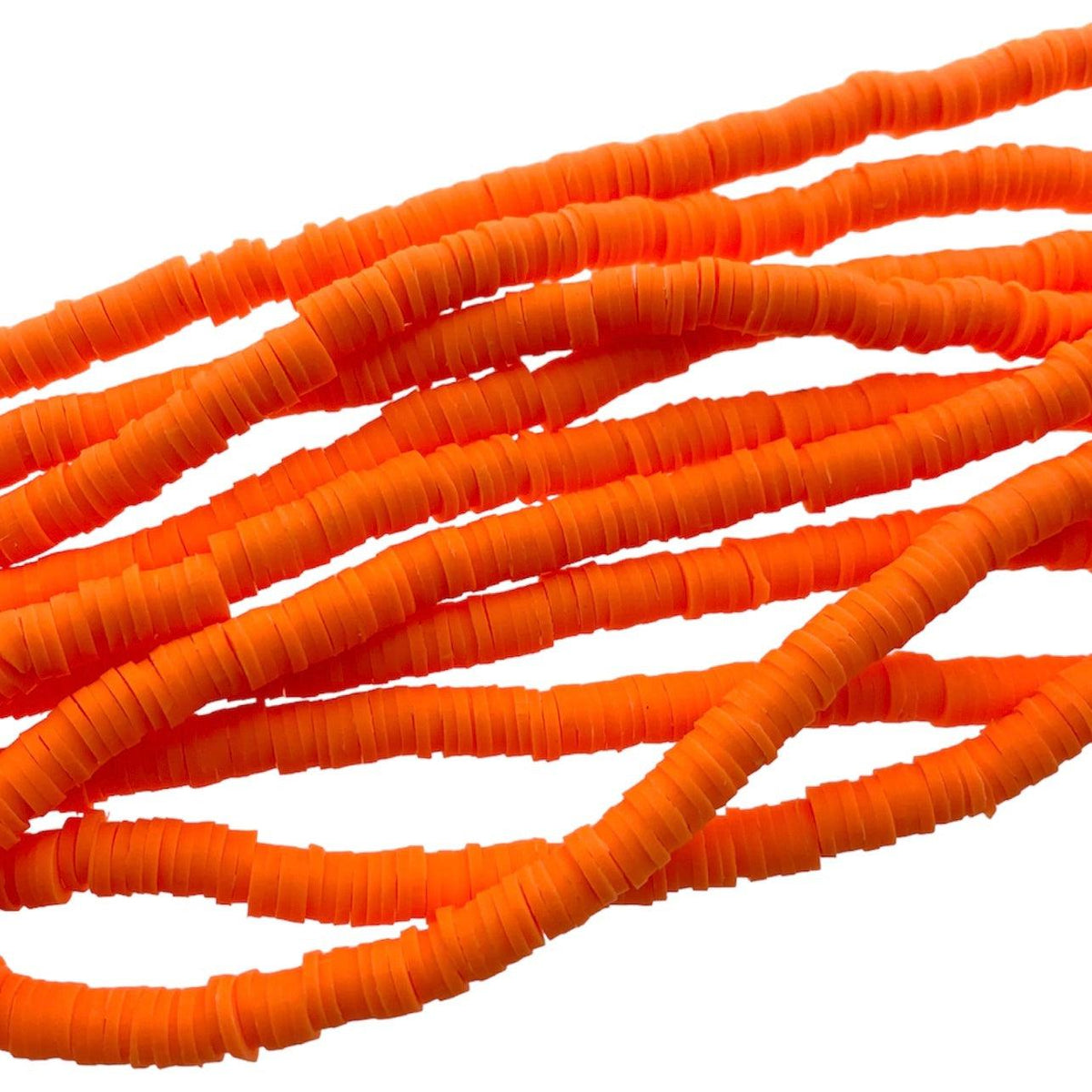 Disc kralen polymeer 6x1mm coral orange ±320 stuks-Kralen-Kraaltjes van Renate