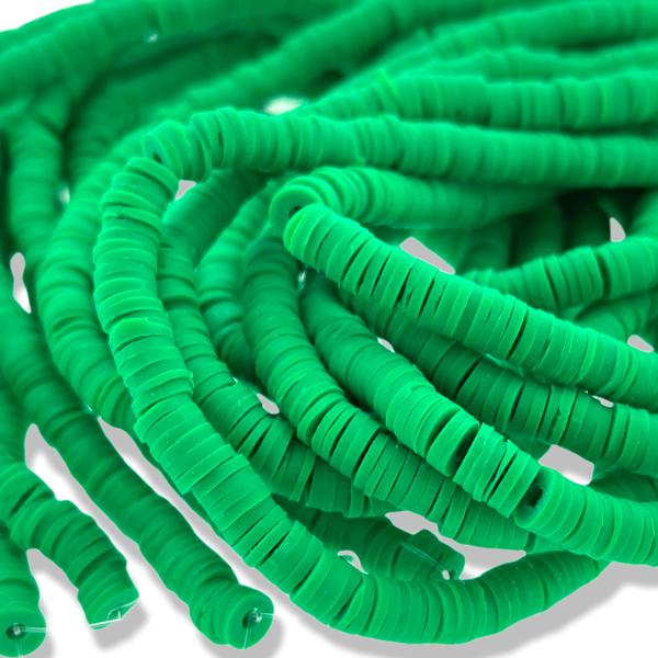 Hele streng Disc kralen 6x1mm forest green - ±40cm-Kraaltjes van Renate