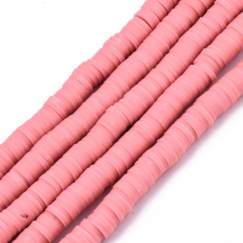 Disc kralen polymeer 6x1mm light coral ±320 stuks-Kralen-Kraaltjes van Renate