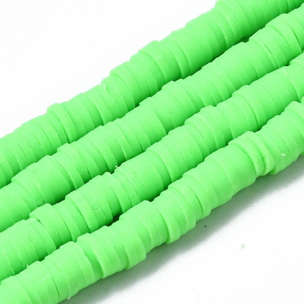 Disc kralen polymeer 6x1mm lime ±320 stuks-Kralen-Kraaltjes van Renate