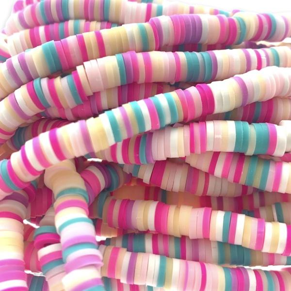 Hele streng disc kralen 6x1mm mix Mulitcolor - ±40cm-Kralen-Kraaltjes van Renate