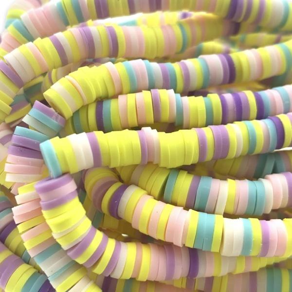 Hele streng disc kralen 6x1mm mix Multicolor - ±40cm-Kralen-Kraaltjes van Renate