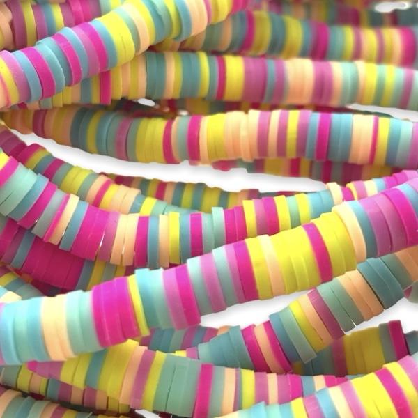 Hele streng disc kralen 6x1mm mix Multicolor - ±40cm-Kralen-Kraaltjes van Renate