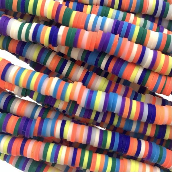 Hele streng disc kralen 6x1mm mix Multicolor - ±40cm-Kraaltjes van Renate