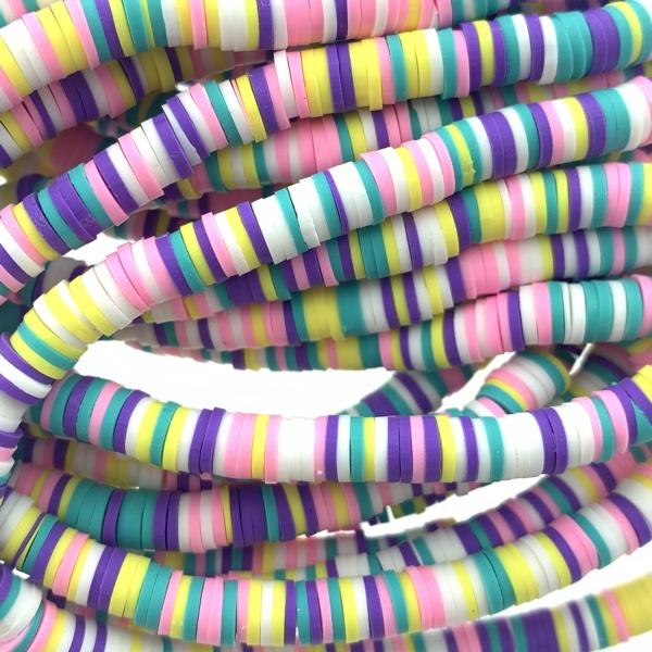 Hele streng disc kralen 6x1mm mix Multicolor - ±40cm-Kraaltjes van Renate