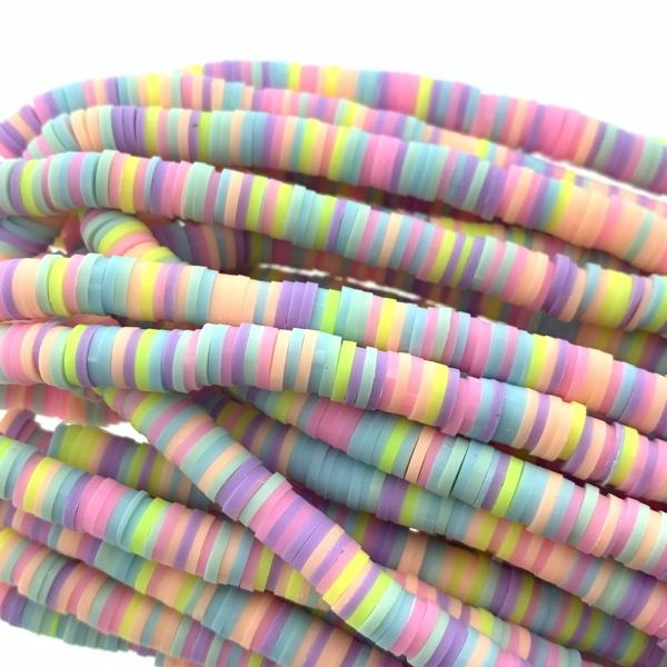 Hele streng disc kralen 6x1mm mix Pastel - ±40cm-Kraaltjes van Renate