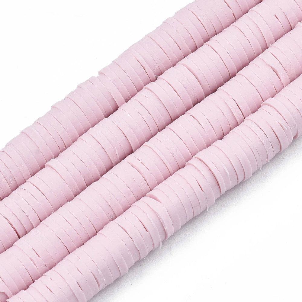 Disc kralen polymeer 6x1mm pearl pink ±320 stuks-Kralen-Kraaltjes van Renate