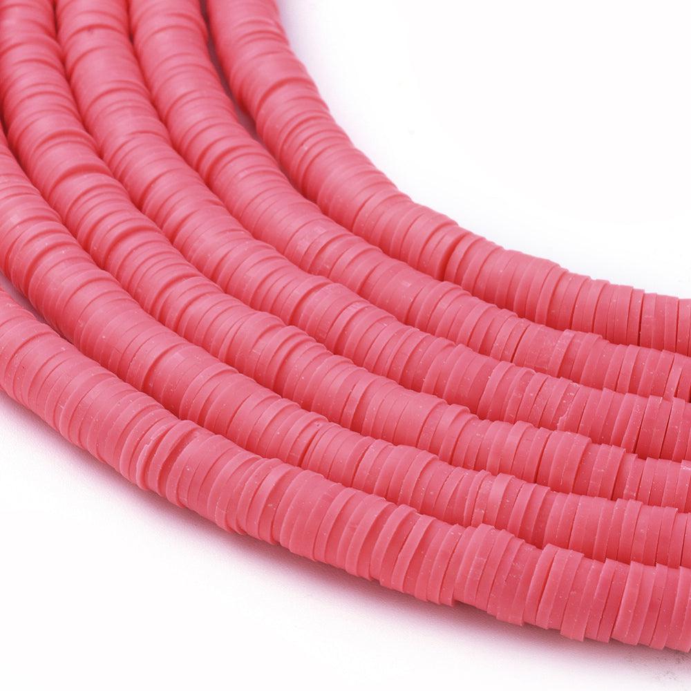 Disc kralen polymeer 6x1mm salmon ±320 stuks-Kralen-Kraaltjes van Renate