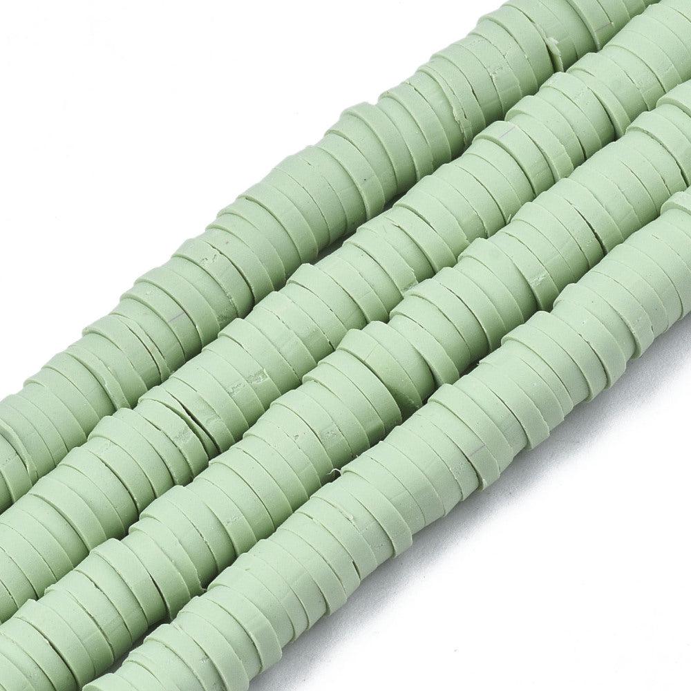 Disc kralen polymeer 6x1mm see green ±320 stuks-Kralen-Kraaltjes van Renate