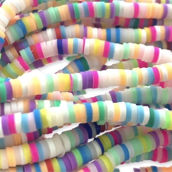 Hele streng Disc kralen 4x1mm Multicolor ±400 stuks-Kralen-Kraaltjes van Renate