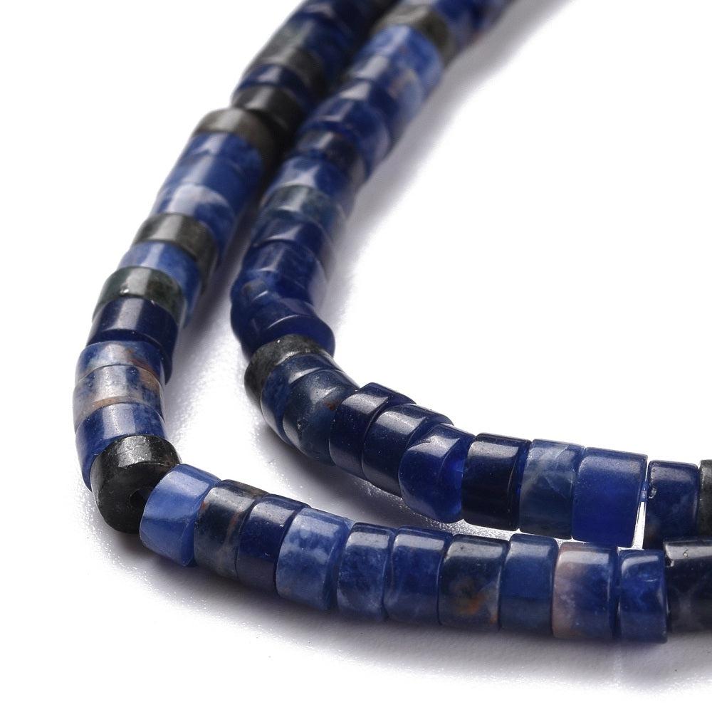 Disc sodalite dark blue 4x2mm- per 10 stuks-Kralen-Kraaltjes van Renate