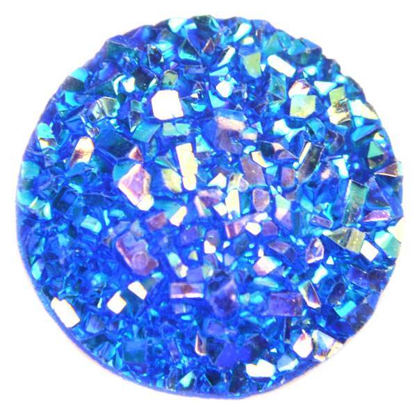 Druzy acryl cabochon Blauw AB 12mm-Kraaltjes van Renate