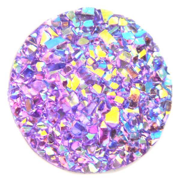 Druzy acryl cabochon Lila AB 12mm-Kraaltjes van Renate