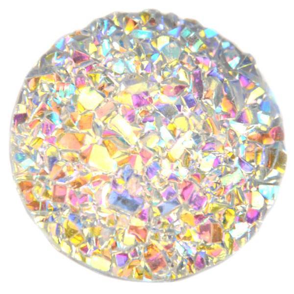 Druzy acryl cabochon Wit AB 12mm-Kraaltjes van Renate