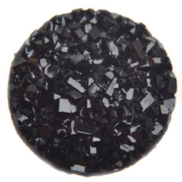 Druzy acryl cabochon Zwart 12mm-Kraaltjes van Renate