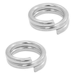 Dubbele ringetjes Zilver 6x1mm ±200 stuks-Kraaltjes van Renate