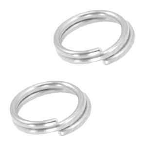 Dubbele ringetjes Zilver 8mm ±200 stuks-Kraaltjes van Renate