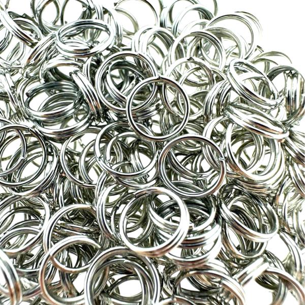 Dubbele ringetjes Zilver 6x1mm ±100 stuks-onderdelen-Kraaltjes van Renate