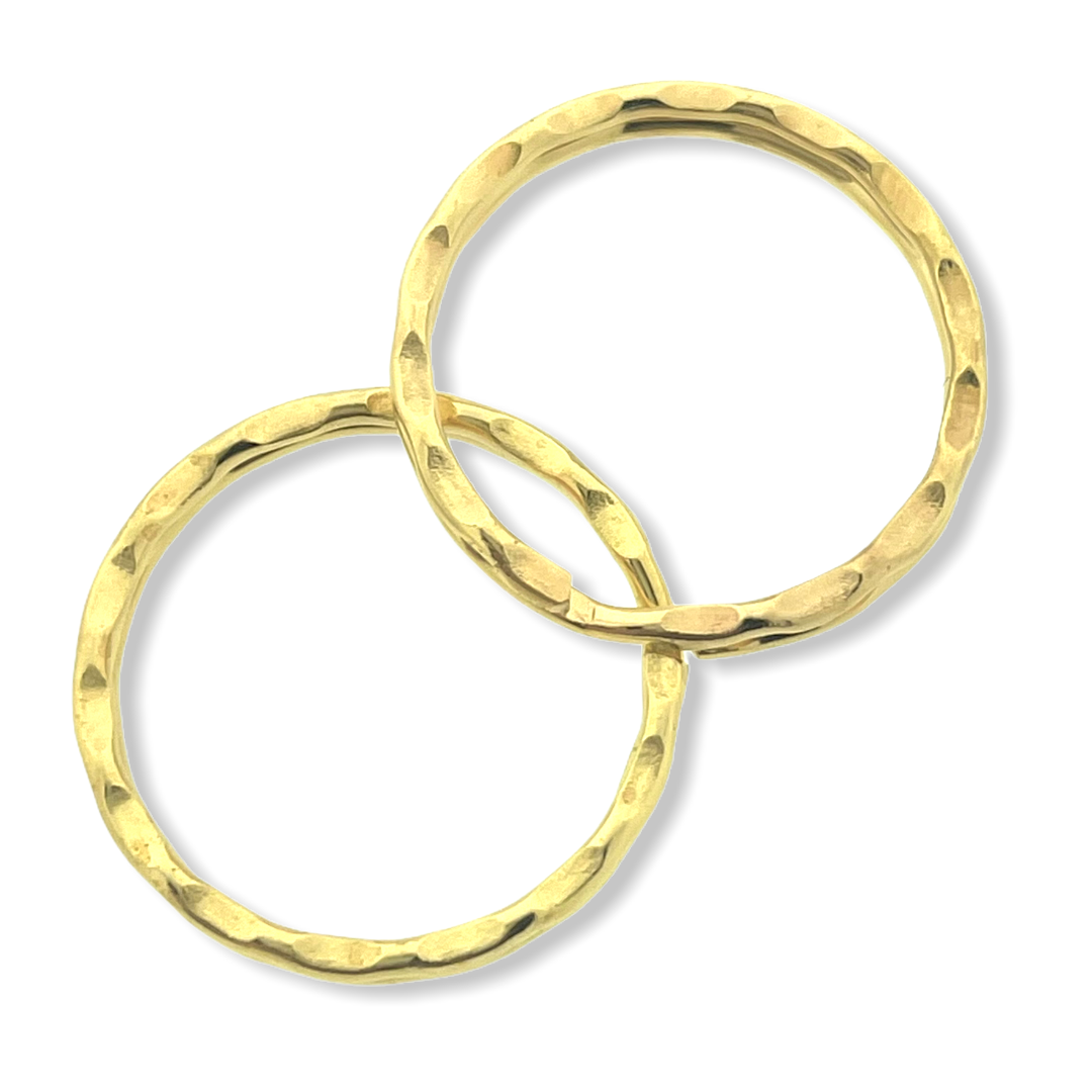 Dubbele sleutel ring Goud 25x1,5mm-Kraaltjes van Renate