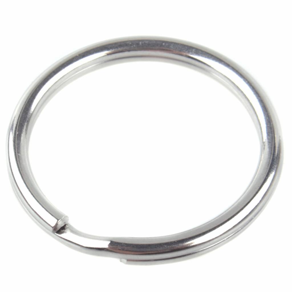 Dubbele sleutel ring RVS 20x2,5mm-Kraaltjes van Renate