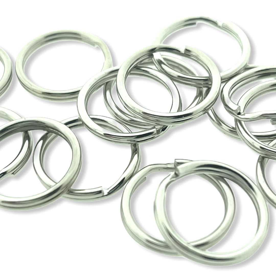 Dubbele sleutel ring Zilver 15x2mm-Kraaltjes van Renate