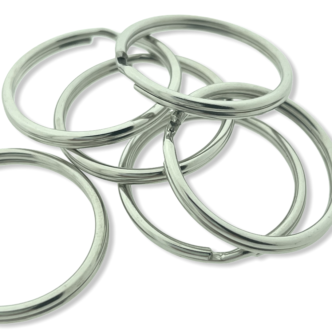 Dubbele sleutel ring Zilver 25x2mm-Kraaltjes van Renate