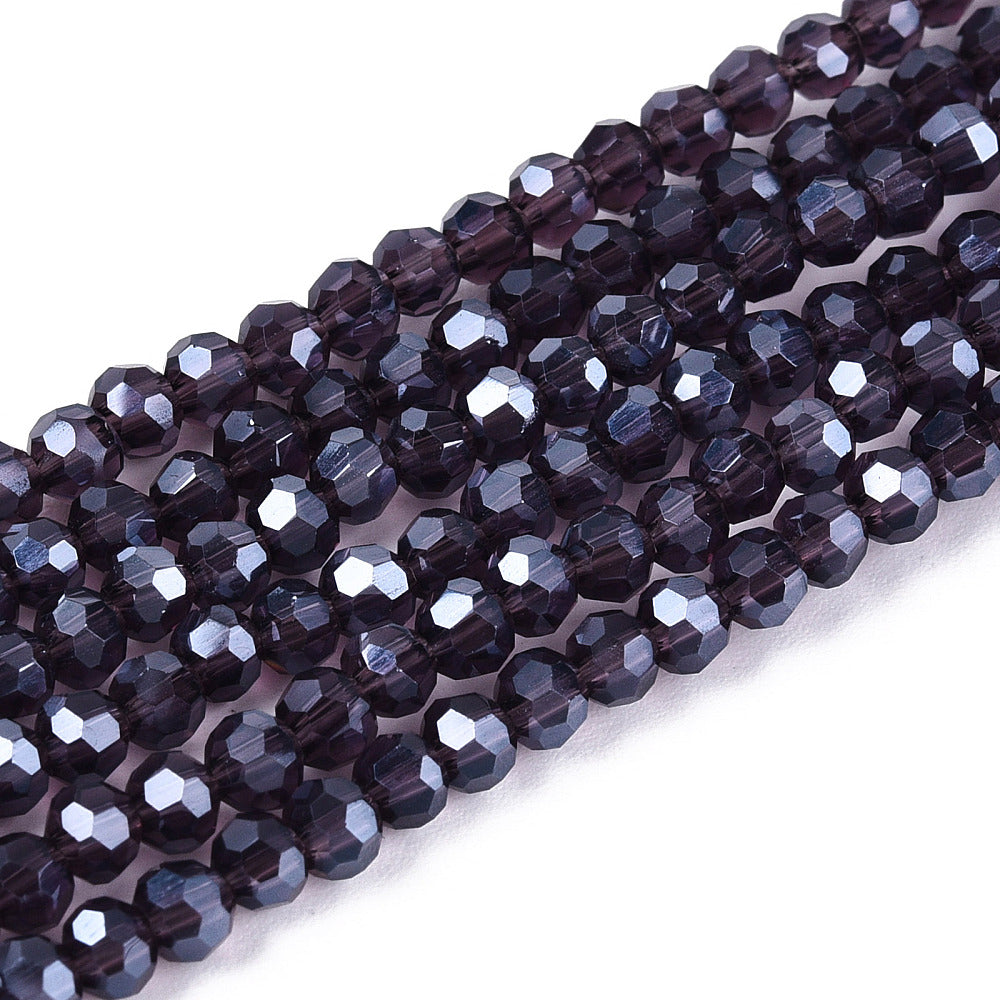 Glaskralen facet rondelle indigo 3mm - ±164 stuks