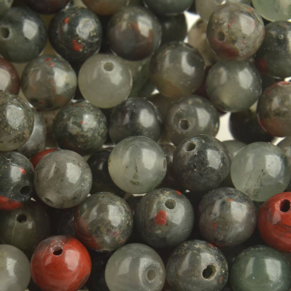 Edelsteen African Bloodstone 8mm-Kraaltjes van Renate