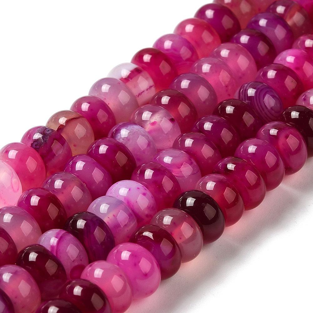 Edelsteen Agaat fuchsia disc rond 8x5mm-Kralen-Kraaltjes van Renate