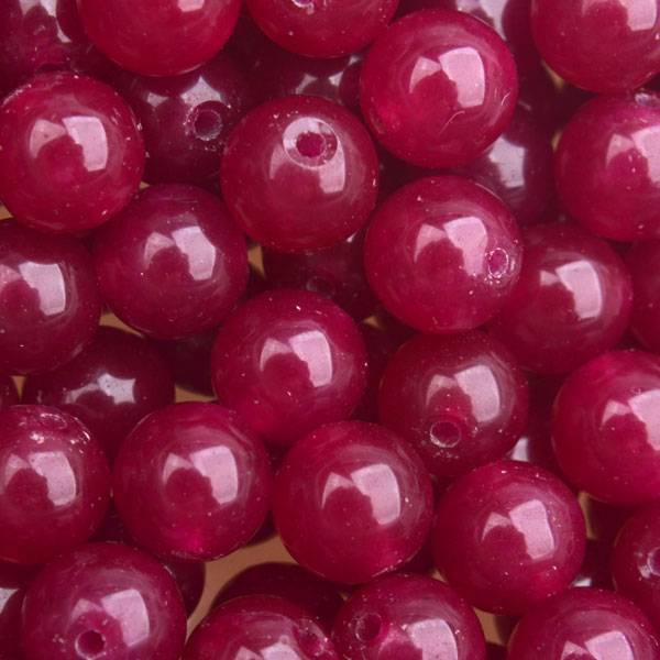 Edelsteen Agaat fuchsia rood rond 8mm-Kraaltjes van Renate