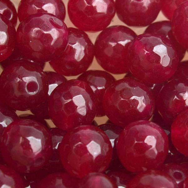 Edelsteen Agaat ruby facet rond 8mm-Kraaltjes van Renate