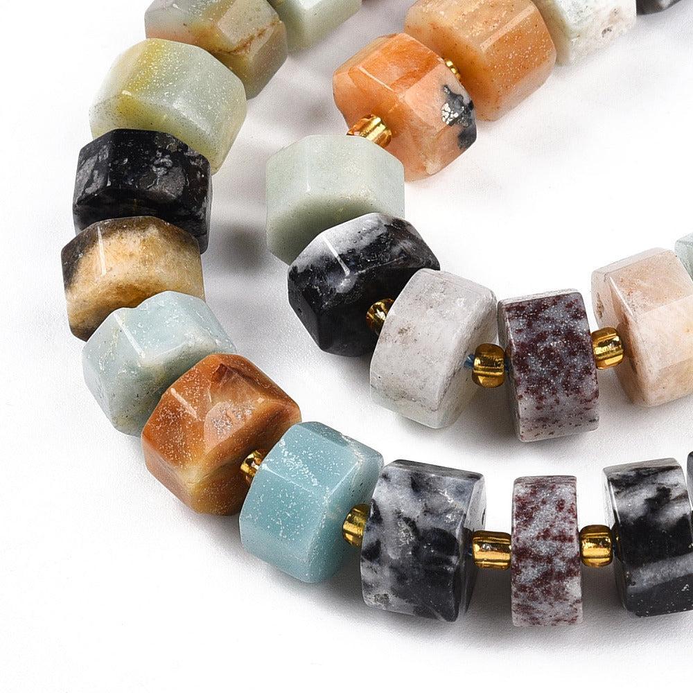 Edelsteen Amazoniet Disc facet Groen 10mm - per stuk-Kralen-Kraaltjes van Renate