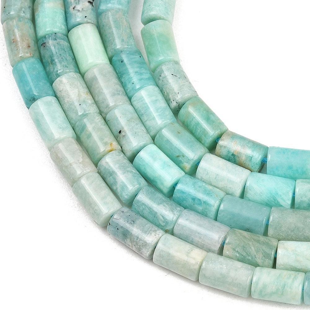 Edelsteen Amazoniet Tube 7.5x5mm - per stuk-Kralen-Kraaltjes van Renate