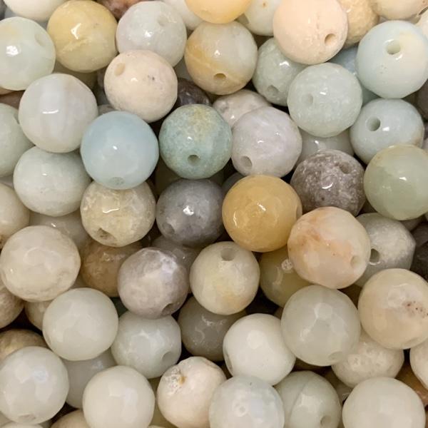 Edelsteen Amazoniet faceted rond 8mm-Kraaltjes van Renate