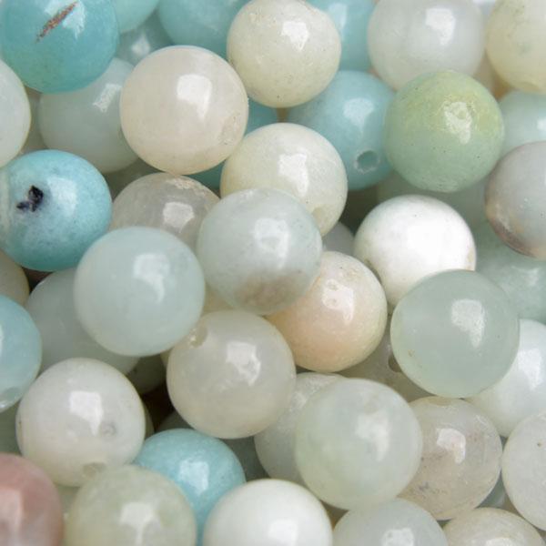 Edelsteen Amazoniet rond 4mm - 10 stuks-Kraaltjes van Renate