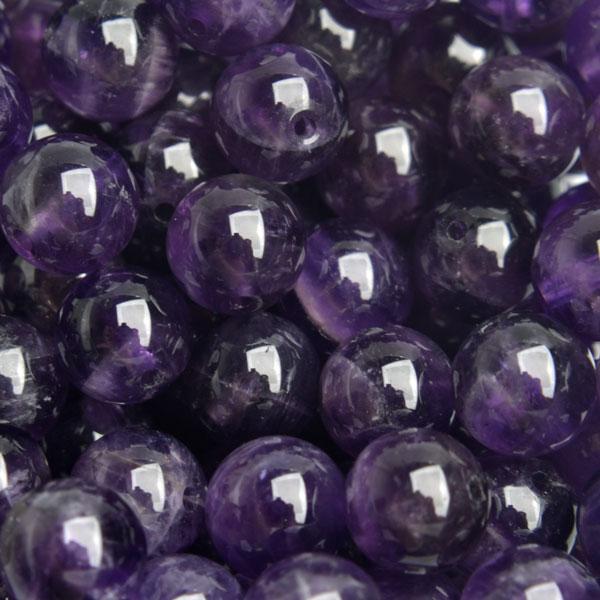 Edelsteen Amethist rond 6mm - 10 stuks-Kraaltjes van Renate