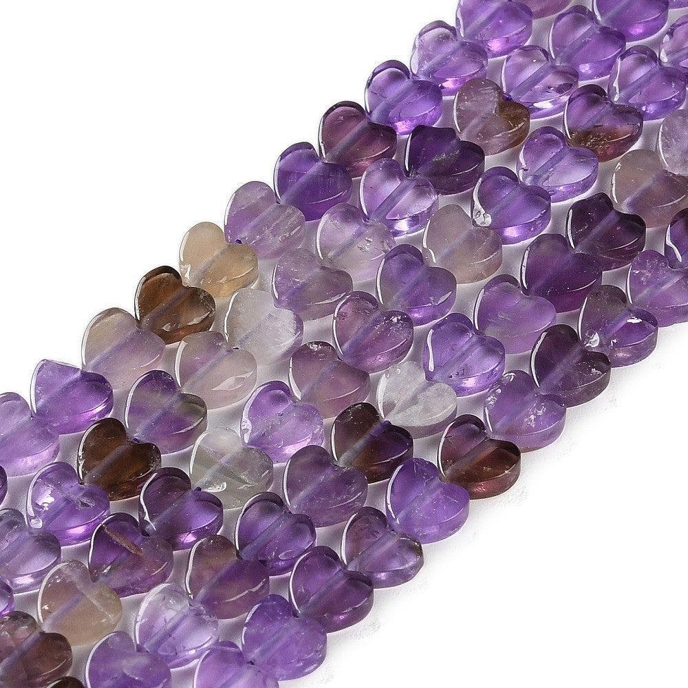 Edelsteen Amethyst kraal paars hartje 6mm- per stuk-bedels-Kraaltjes van Renate