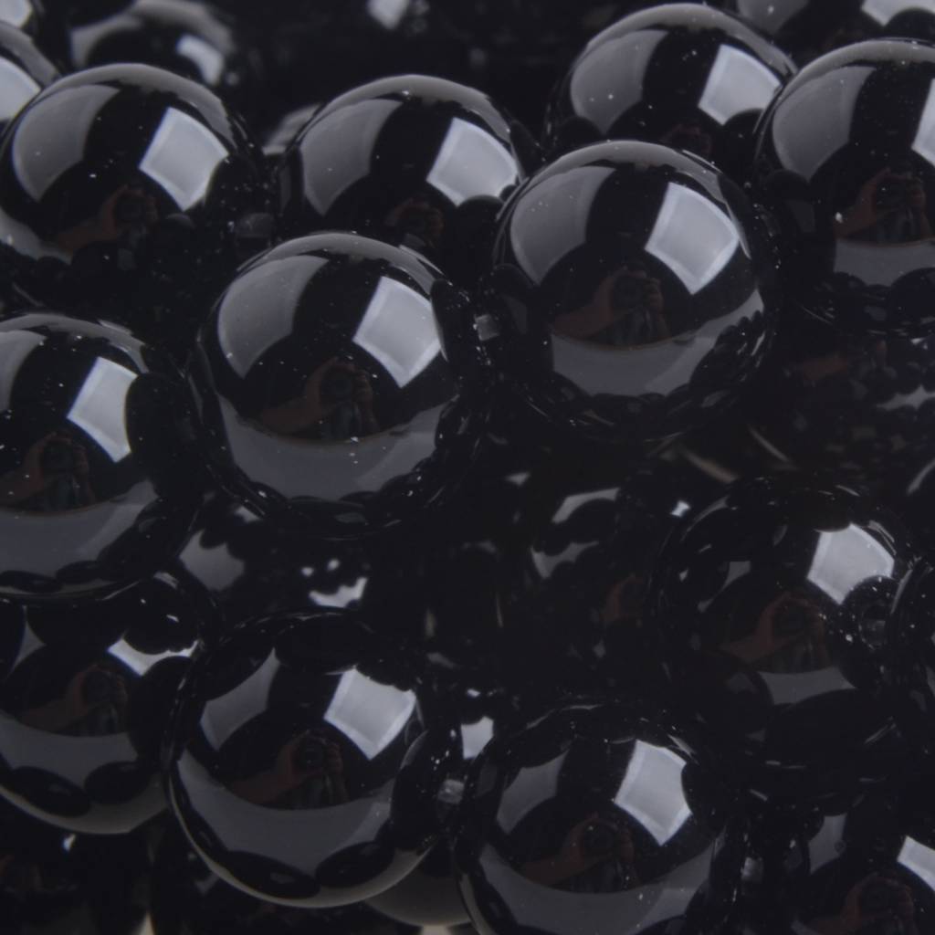 Edelsteen Black Agaat rond 10mm-Kraaltjes van Renate