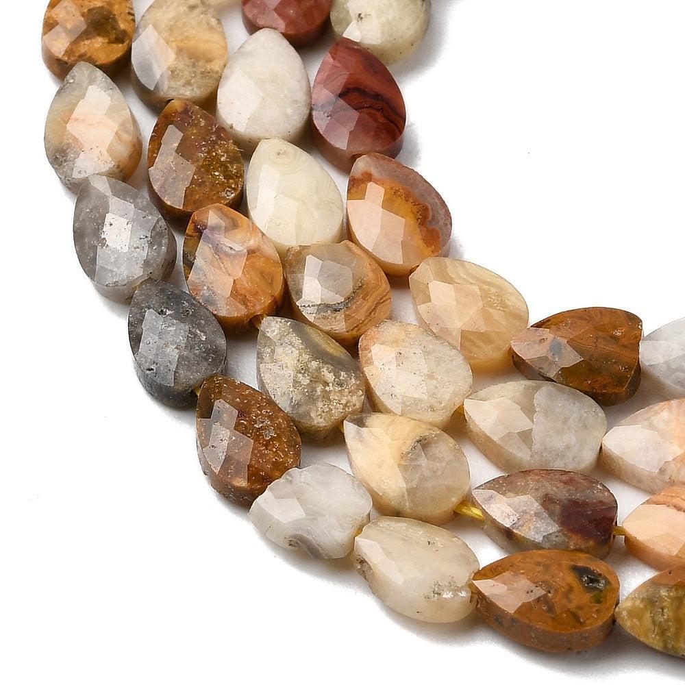 Edelsteen Crazy Agaat Druppel Multicolor 6mm - per stuk kopie-Kralen-Kraaltjes van Renate