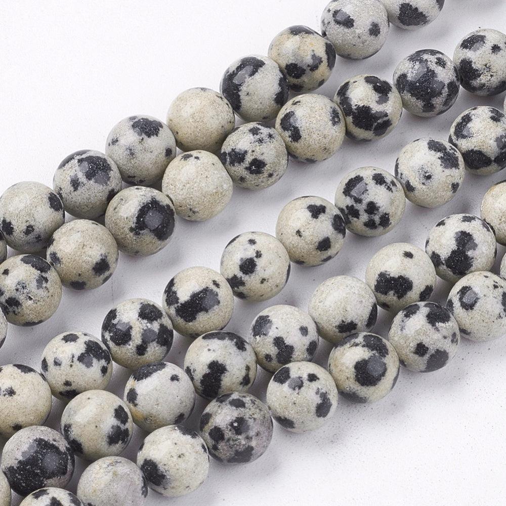 Edelsteen Dalmatier Jasper 6mm - 15 stuks-Kralen-Kraaltjes van Renate