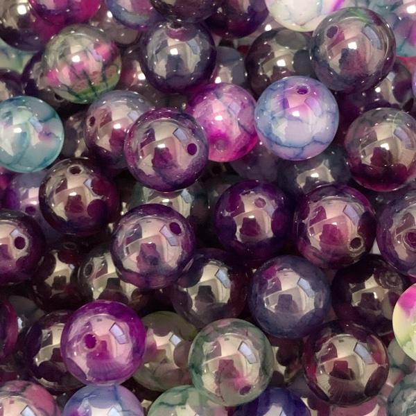 Edelsteen Dragon Veins Agaat rond 10mm-Kraaltjes van Renate