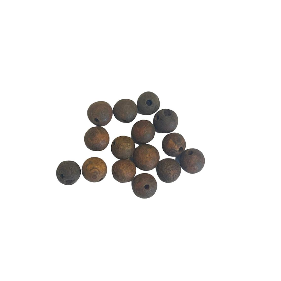 Edelsteen Frosted jasper kraal bruin rond 6mm- per 15-Kralen-Kraaltjes van Renate