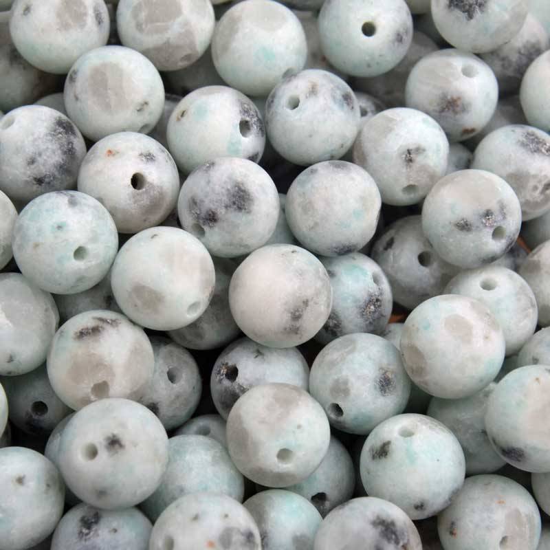 Edelsteen Frosted Sesam Jasper rond 8mm-Kraaltjes van Renate