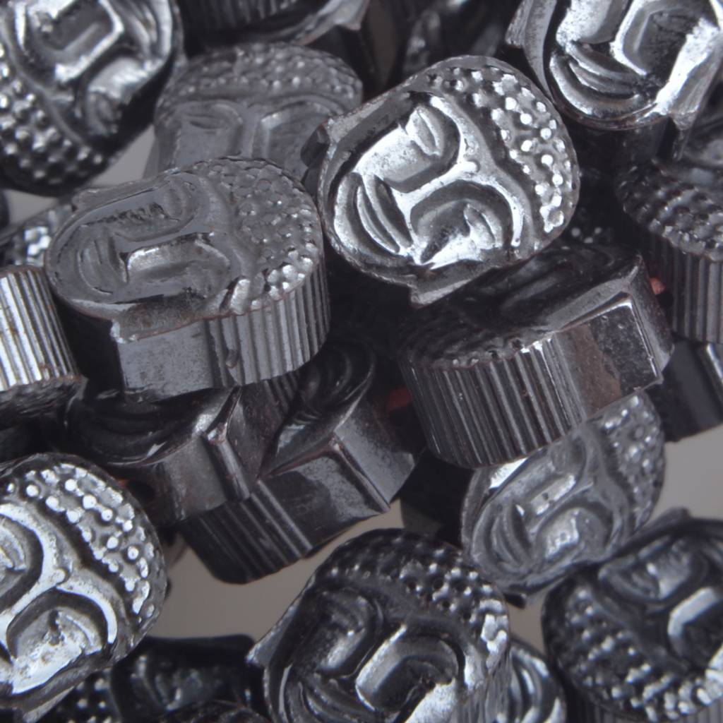 Edelsteen Hematiet buddha 8mm-Kraaltjes van Renate