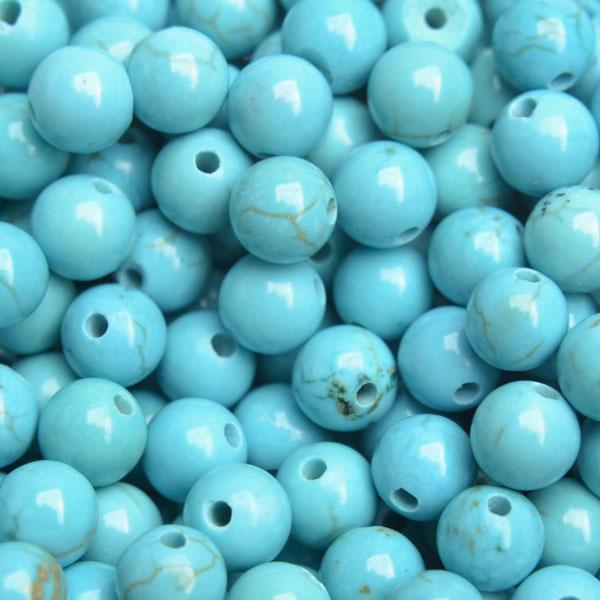 Edelsteen Howliet rond 4mm - 10 stuks-Kraaltjes van Renate