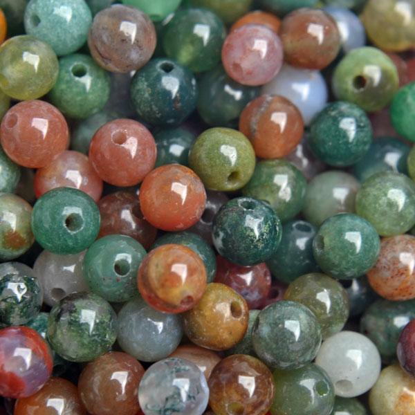 Edelsteen Indian agaat rond 4mm - 10 stuks-Kraaltjes van Renate